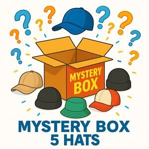 Box of 5 Random Hats – Assorted Styles & Colors – Surprise Hat Pack